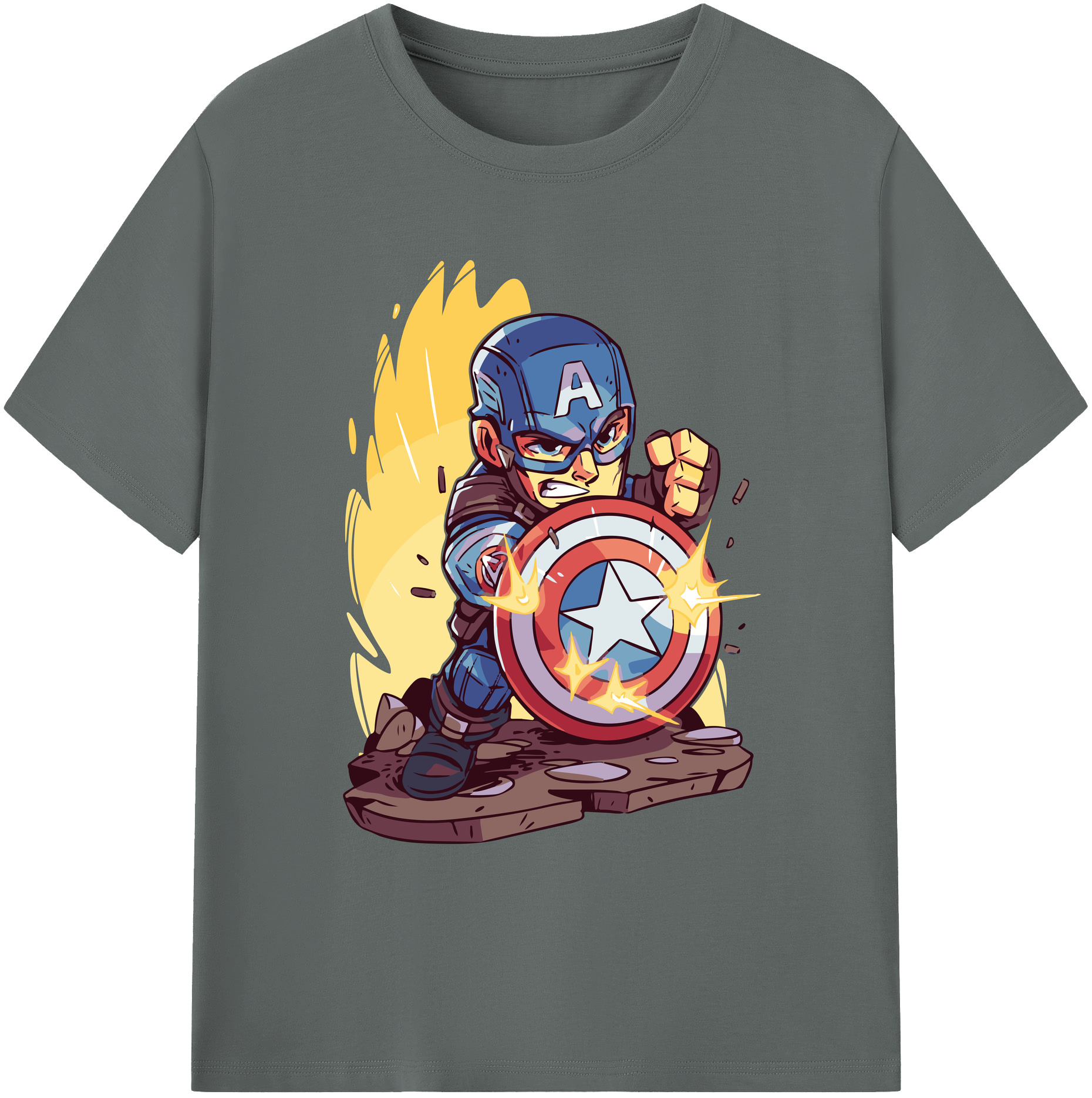 （画像用） アベンジャーズ The Avengers 綿100％ メンズ半袖Tシャツ｜肌触りやわらか＆通気性